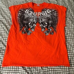 Gildan Orange Graphic T-Shirt